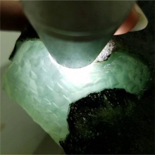 琳轩赌石天然缅甸翡翠原石毛料玉石直播拍卖莫湾基开窗高冰料