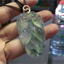 琳轩天然缅甸翡翠A货玉石手镯牌子吊坠戒指项链直播冰飘花叶子