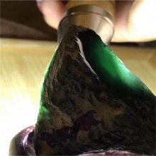 琳轩缅甸翡翠原石毛料玉石直播拍卖莫西沙墨翠戒面级