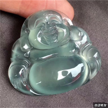 琳轩缅甸翡翠A货玉石手镯牌子吊坠直播拍卖高冰大肚佛通透起光