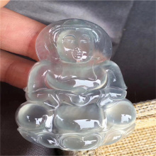 琳轩天然缅甸翡翠A货玉石珠宝直播拍卖冰种起光观音品相好起胶