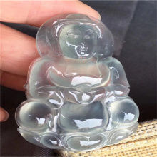琳轩天然缅甸翡翠A货玉石珠宝直播拍卖冰种起光观音品相好起胶