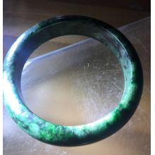 琳轩天然缅甸翡翠A货飘绿花手镯